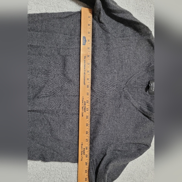 Nordstrom Men's Shop 100% Merino Wool Gray Long Sleeve Sweater Large - Picture 6 of 7